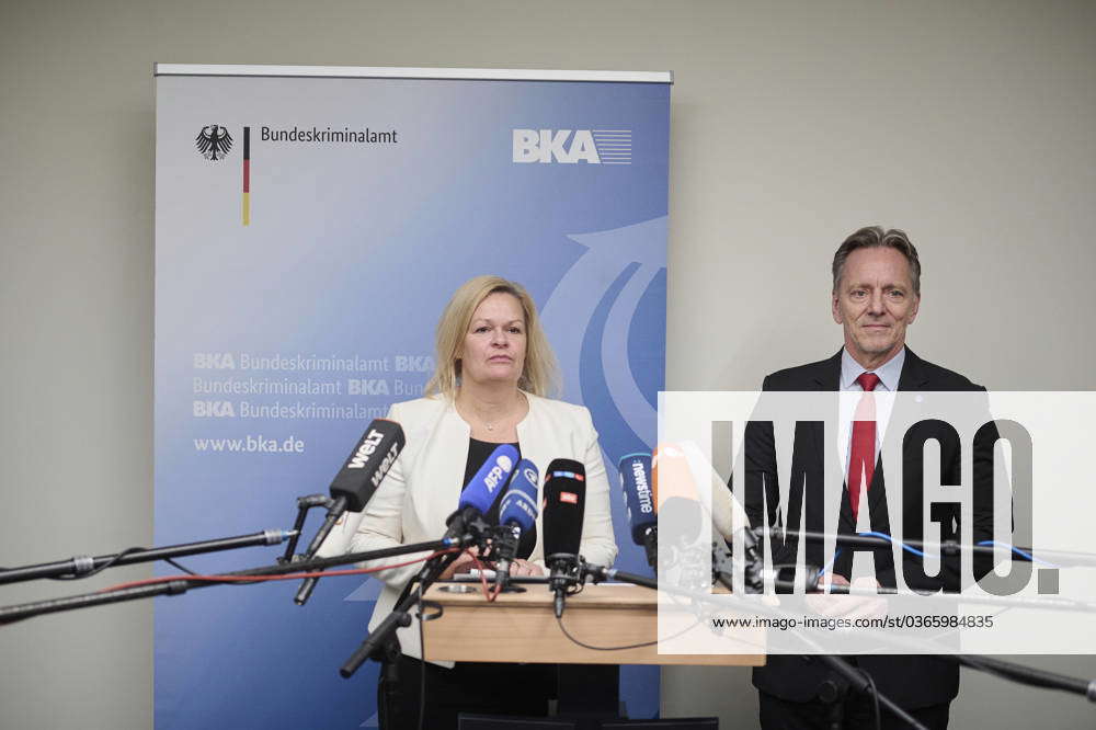 Berlin Press conference Nancy Faeser and Holger Münch Federal Minister