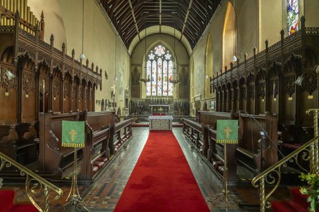 Interior The Village Parish Church Saint Paul De Leon Staverton South