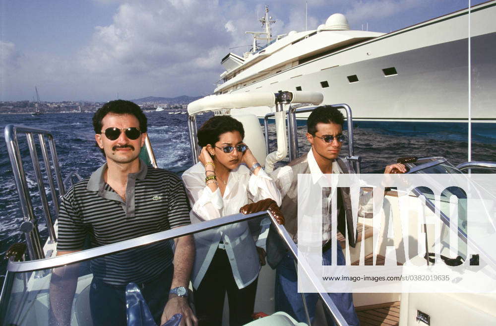 Saudi Billionaire Prince Alwaleed Bin Talal On His Yacht In Nice