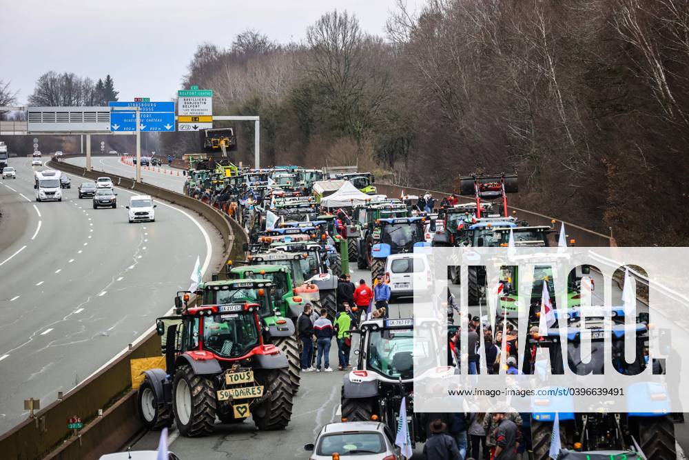 Danjoutin Blocage A Manifestation Des Agriculteurs Photopqr L Est