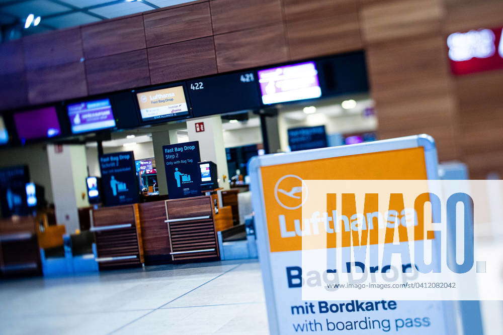 The Lufthansa Logo At Berlin Brandenburg Airport During A Strike By