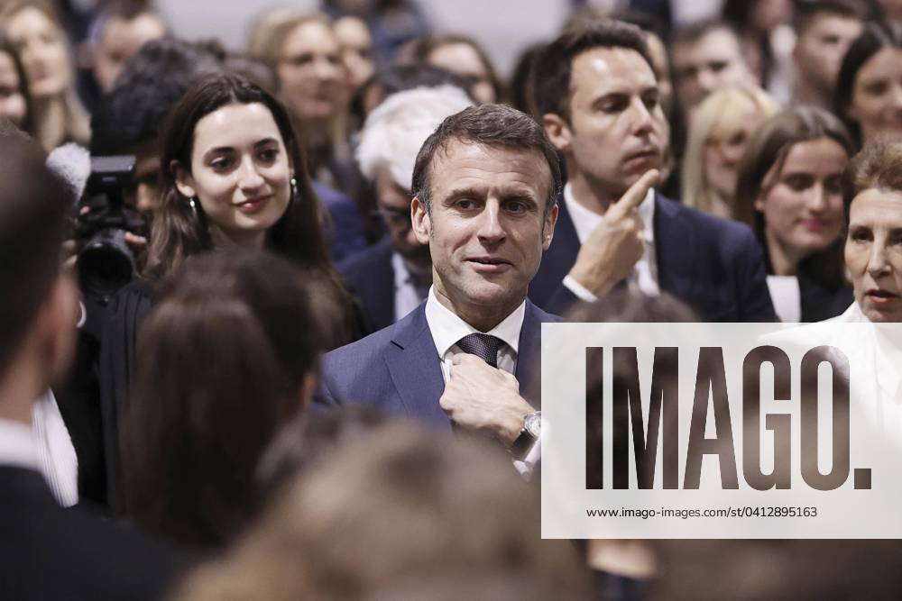 Emmanuel Macron en dÃ placement Ã Bordeaux Ã loccasion de la prestation