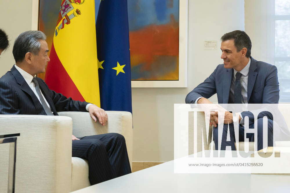 Spanish Politics 2024 Pedro Sanchez Meet Wang Yi At Palacio De La