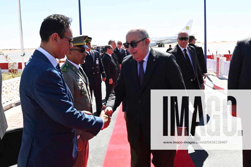 Algerian President Abdelmadjid Tebboune Arrives In Tindouf On A Field