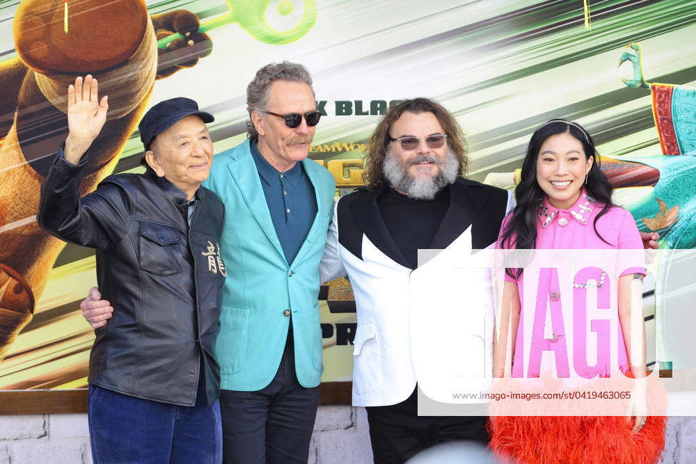 James Hong Bryan Cranston Jack Black Awkwafina At Kung Fu Panda 4