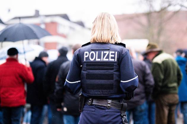 Demonstration Against Right Wing Extremism In L Bbecke Nrw