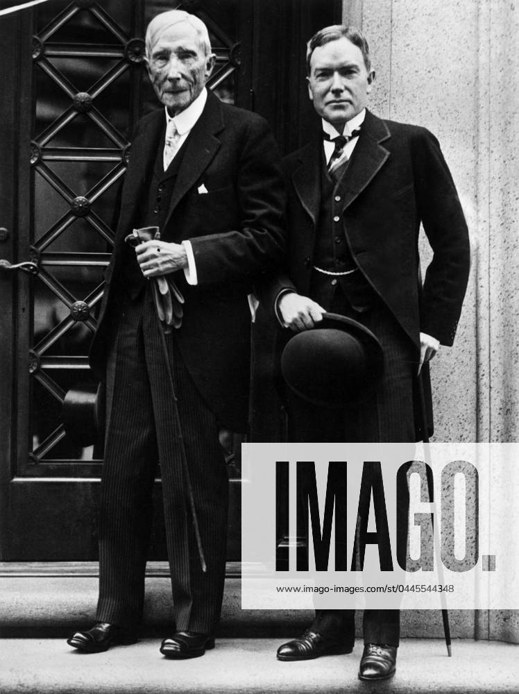 John D Rockefeller Sr 1839 1937 With His Son John D Rockefeller Jr