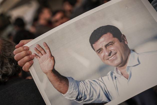 May 17 2024 Ankara Turkey A Party Member Holds A Portrait Of Former