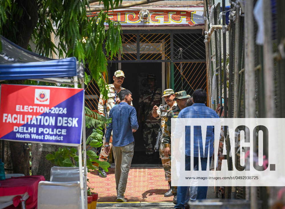 New Delhi India June Security Personnel Seen Deployed Outside A