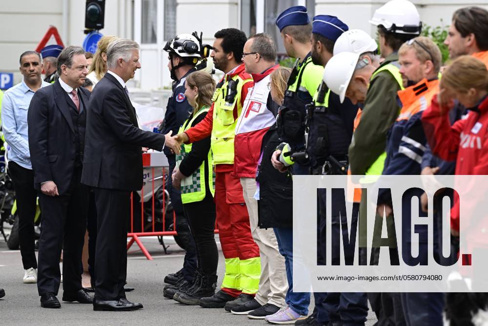 Antwerpen Mayor Bart De Wever And King Philippe Filip Of Belgium Meet