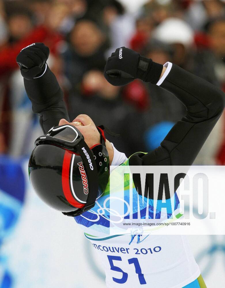 WHISTLER Canada Simon Ammann of Switzerland celebrates after winning the normal hill individual WHISTLER, Canada - Simon Ammann of Switzerland celebrates after winning the normal hill individual Ski jumping, Skispringen, Ski, nordisch competition in the Vancouver Games at Whistler Olympic Park on Feb. 13, 2010. 0214012 Whistler Canada Simon Ammann of Switzerland celebrates After Winning The Normal Hill Individual Ski Jumping Competition in The Vancouver Games AT Whistler Olympic Park ON Feb 13 2010 0214012 imago 64873742