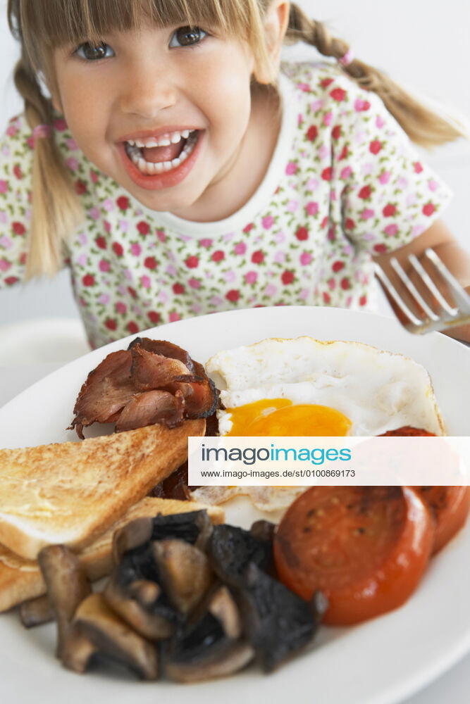 Girl,breakfast,english breakfast l62-vl,model released, Symbolfoto