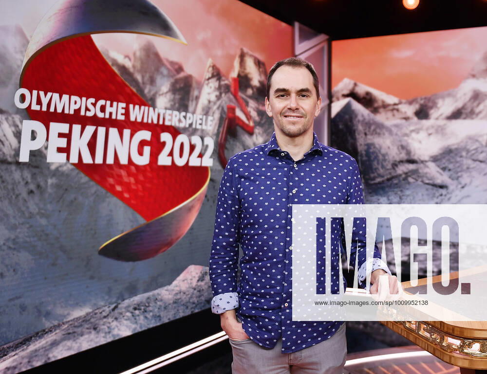 Olympic Winter Games, ARD guest Michael Michi Greis expert in the ARD Olympia Studio Ex biathlete Michael Greis as guest in the ARD Olympia Studio Mainz Mainz Rhineland Palatinate Germany NBC National Broadcasting Center of ARD ZDF