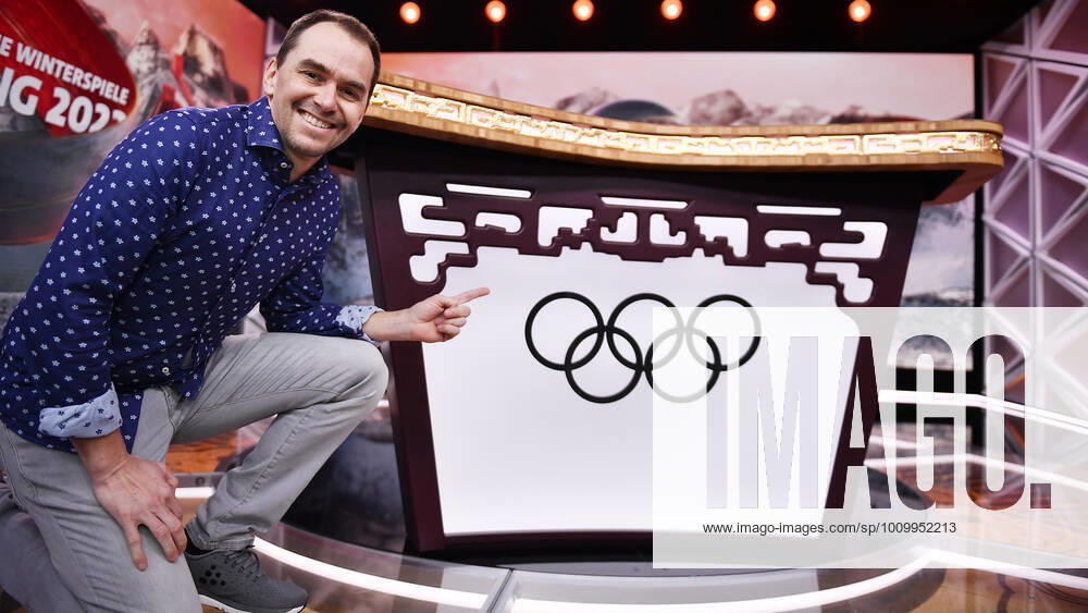 Olympic Winter Games, ARD guest Michael Michi Greis expert in the ARD Olympia Studio Ex biathlete Michael Greis as guest in the ARD Olympia Studio Mainz Mainz Rhineland Palatinate Germany NBC National Broadcasting Center of ARD ZDF