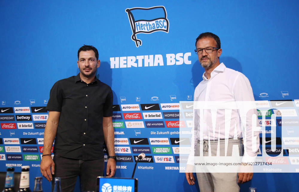 Coach Sandro Schwarz, Manager Sport Director Fredi Bobic PK Press conference on coach appointment Sport Football Soccer DFL Bundesliga Men Season 2022 2023 20 06 2022 Hertha BSC Berlin