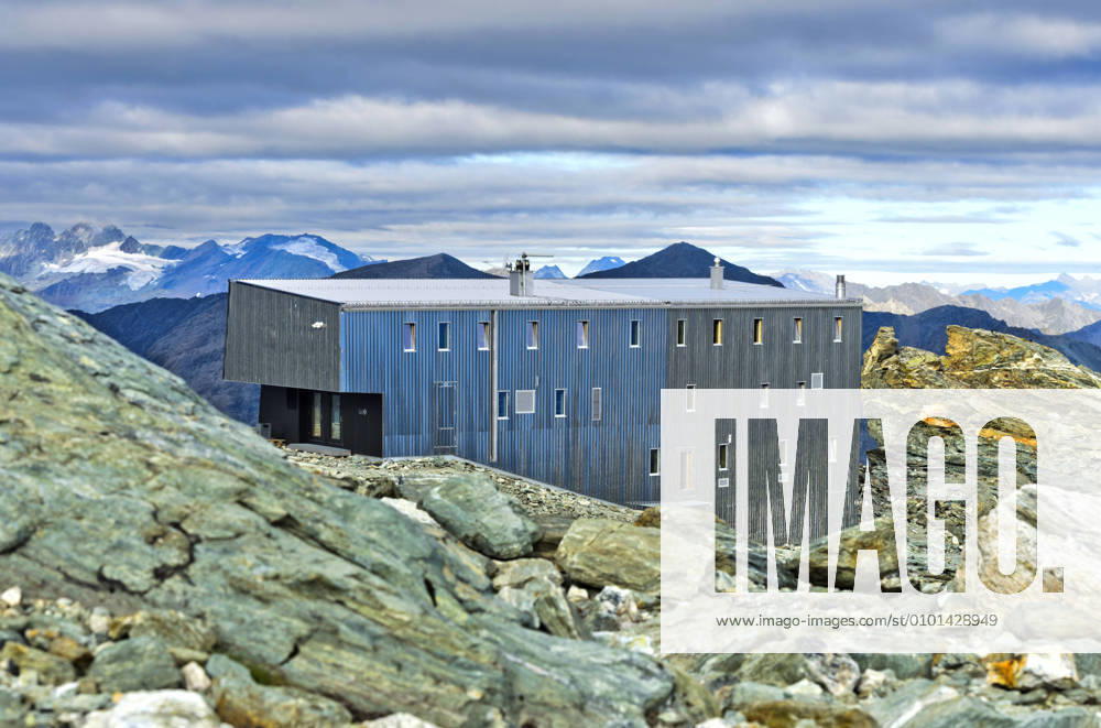 Mountain hut Cabane de Tracuit, Zinal, Val dAnniviers, Valais, Switzerland