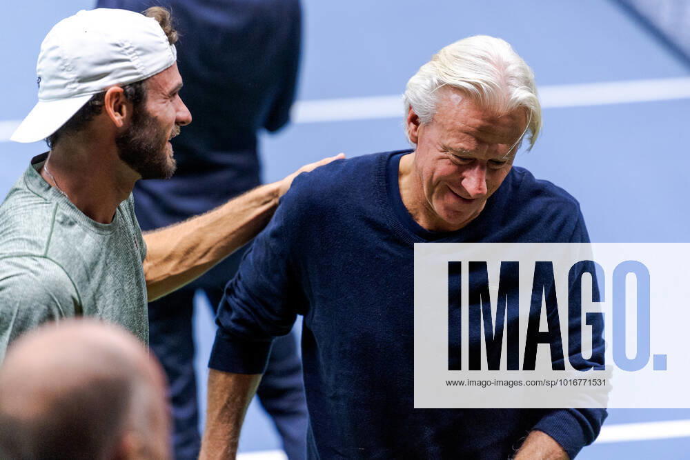 Tommy Paul of USA and Björn Borg of Sweden during the Stockholm Open tennis tournament on October 18, 2022 in Stockholm Photo Johanna Wallen BILDBYRAN code JW JW0020 tennis stockholm open day 4 bbeng,