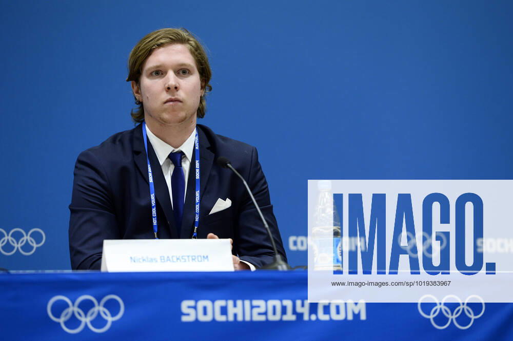 SOCHI 2014 02 23 Tre Kronor player Nicklas Bäckström speaks during a press conference after Bäckström was tested positive for a banned substance prior to the Olympic ice hockey final Canada vs Sweden during the Sochi 2014 Winter Olympics in Sochi, Russia, February 23, 2014 Canada won Olympic final the match 3 0 SOTJI RYSSLAND