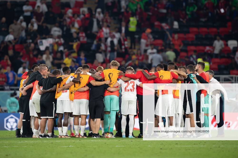 FIFA World Cup, WM, Weltmeisterschaft, Fussball Qatar 2022 Belgium 1-0 Canada Canada Players during the game Belgium vs Canada, Corresponding to Group F of the FIFA World Cup Qatar 2022, at Ahmad bin Ali Stadium, Al-Rayyan, November 23, 2022. <br><br> Jugadores de Canada durante el partido Belgica vs Canada, correspondiente al Grupo F de la Copa Mundial de la FIFA Qatar 2022, en el Estadio Ahmad bin Ali, Al-Rayyan, 23 de noviembre de 2022. AL RAYYAN DOHA QATAR