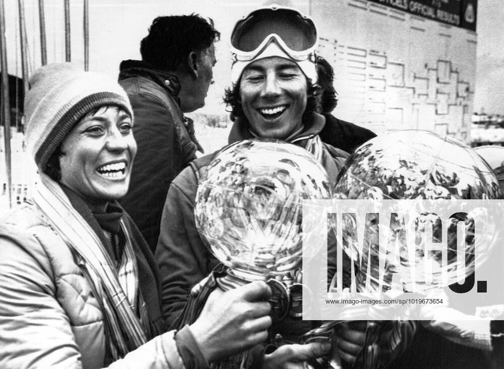 MONT S T ANNE, CANADA 19760321 Ingemar Stenmark and Rosi Mittermaier the giants of the alpine skiing world this winter In Mont St Anne, Canada they got the final proof of that truth, the reward for the victories in the World Cup MOUNT ST ANNE CANADA ALPINT