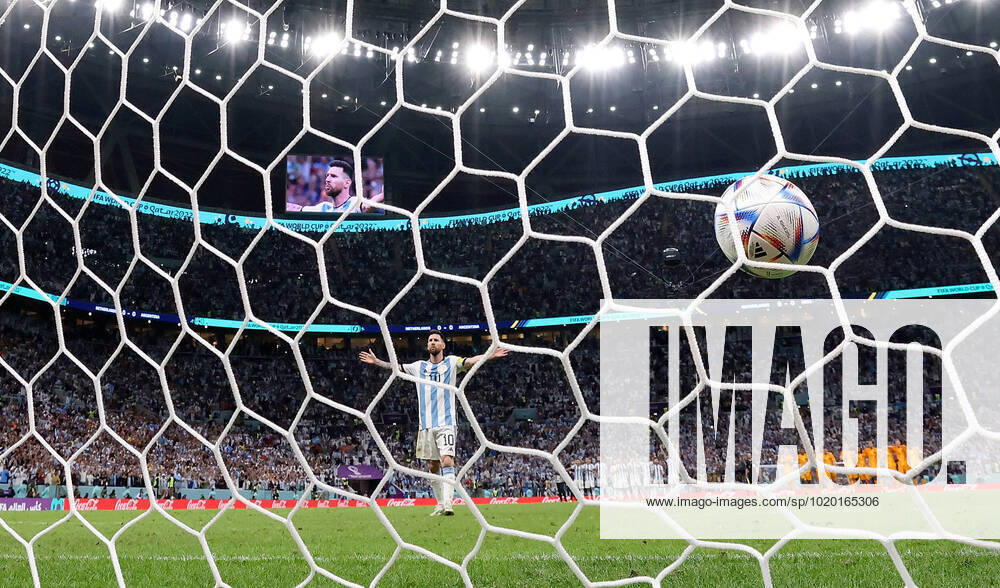 (221209) -- LUSAIL, Dec. 9, 2022 -- Lionel Messi of Argentina celebrates scoring during the penalty shoot-out of the Quarterfinal between the Netherlands and Argentina of the 2022 FIFA World Cup, WM, Weltmeisterschaft, Fussball at Lusail Stadium in Lusail, Qatar, Dec. 9, 2022. ) (SP)QATAR-LUSAIL-2022 WORLD CUP-QUARTERFINAL-NED VS ARG CaoxCan