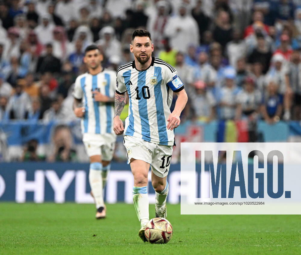 Football, men, 2022 23 season, World Cup in Qatar, final, Argentina France at Lusail Iconic Stadium in Lusail, Lionel Messi Argentina , 18 12 2022,