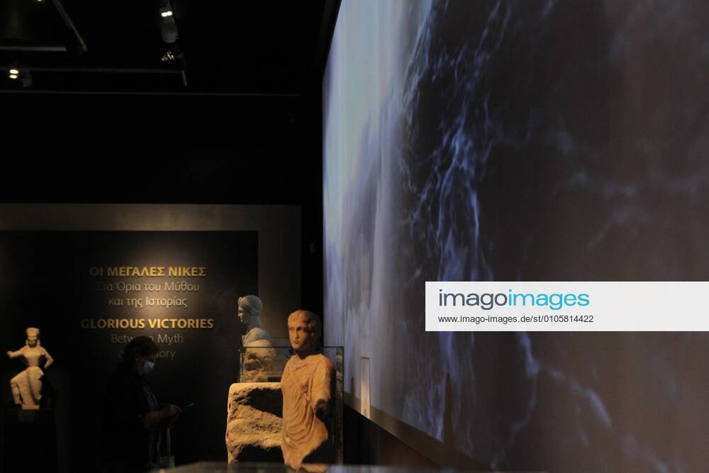 The National Archaeological Museum presents the new temporary exhibition titled Glorious Victories. Between Myth and History , which is part of the celebration program for the 2,500th anniversary of the Battle of Thermopylae and the Naval Battle of Salamis. Athens Greece - ZUMAv62_ 20201022_zaf_v62_013