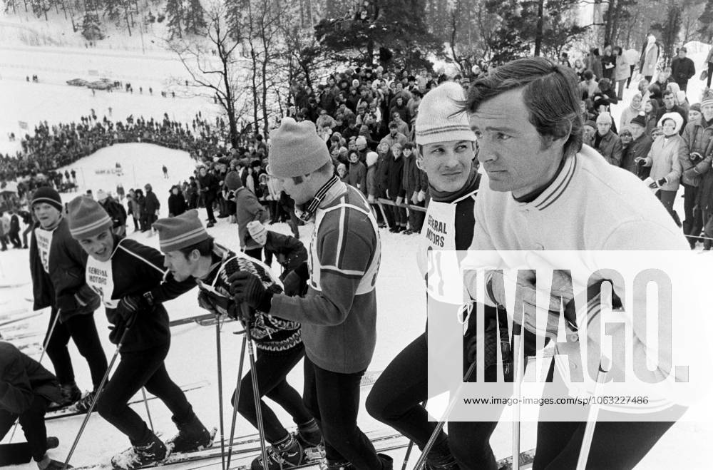 Alpine Olympic Champion Jean Claude Killy, France who won all three gold medals, slalom, giant slalom and downhill at the 1968 Grenoble Olympics on a visit to Sweden