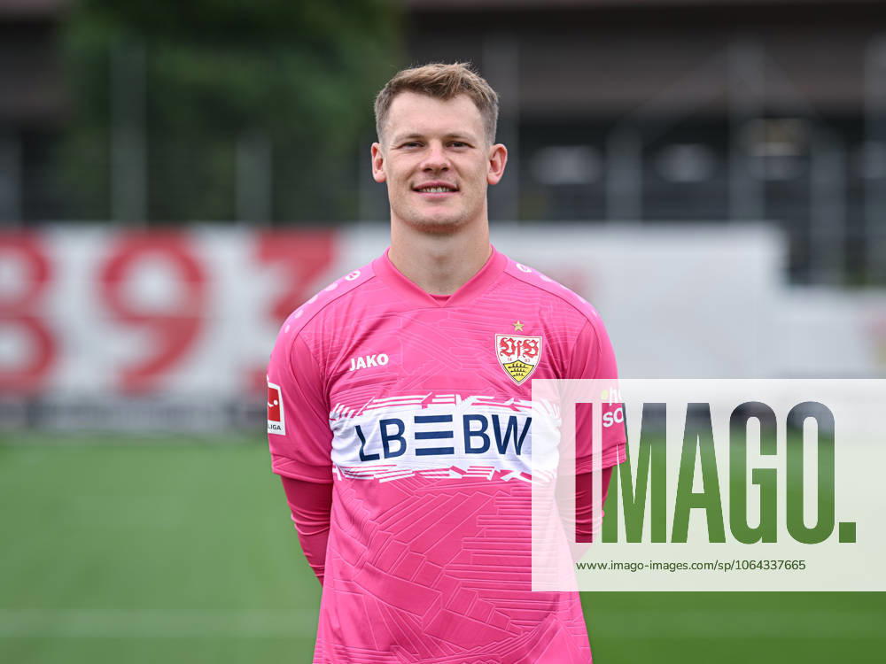 FOOTBALL 1 BUNDESLIGA SEASON 2025 2026 21 07 2025 Photo session at VfB Stuttgart on the training ground Goalkeeper Alexander Nuebel