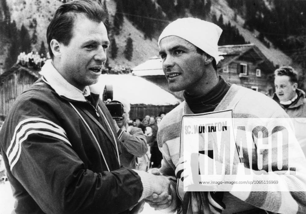 Boxing Ski Alpine Them are both Size Fighter in her Sports u B Z v l the Boxer Gerhard Pike Germany , Ski AS Toni Sailer Austria ATTENTION date estimated !ACHTUNG AUFNAHMEDATUM GESCHÄTZT!