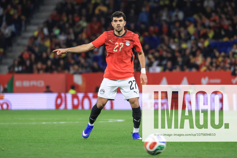 Spain - FIFA Friendly - Spain vs Egypte - 31 03 2026 SPAIN, BARCELONA, MARCH 31. Mahmoud Saber of Egypte during the FIFA friendly football match between Spain and Egypte on March 31, 2026 at RCDE Stadium in Barcelona, Spain. Photo by Manuel Blondeau AOP.Press Barcelona RCDE Stadium Catalonia Spain