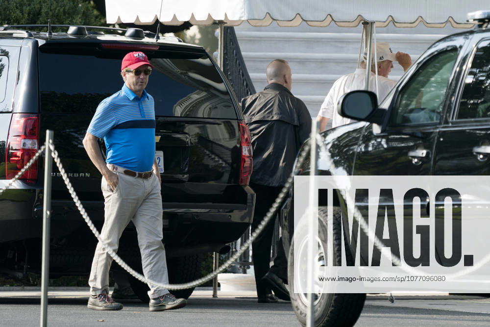 Washington, District of Columbia, United States of America - United States Senator Rand Paul (Republican of Kentucky), left, and US President Donald J. Trump, right, exit a vehicle outside the South Portico of the White House after returning from a golf outing in Virginia, in Washington, DC, USA, 15 October 2017..Credit: Michael Reynolds Pool via CNP