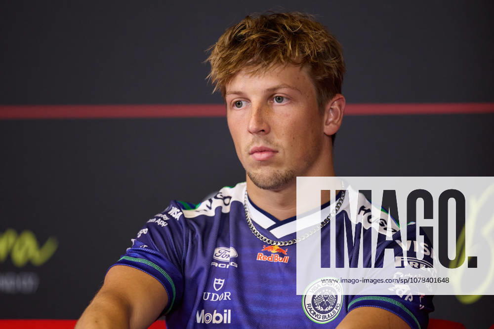 F1 Grand Prix of Barcelona-Catalunya - Previews Liam Lawson of New Zealand and Visa Cash App Racing Bulls Formula One Team attends the press conference, PK, Pressekonferenz during previews ahead of the F1 Grand Prix of Barcelona-Catalunya at Circuit de Barcelona-Catalunya on June 11, 2026, in Barcelona, Spain. Barcelona Circuit de Barcelona-Catalunya Catalunya Spain RL_F1GPBCN_2K26_000083
