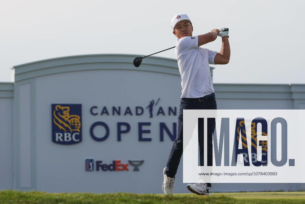 Eric Zhao tees off in round one during the RBC Canadian Open held at TPC Toronto at Osprey Valley in Caledon Ontario, Canada. CSM PGA, Golf Herren 2026: RBC Canadian Open Jun 11 - ZUMAc04_ 20260611_zma_c04_004