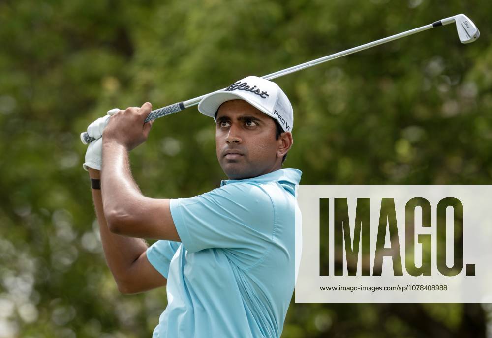 Sudarshan Yellamaraju, of Mississauga, Ont., watches his tee shot on the 6th hole in the first round of the RBC Canadian Open in Caledon, Ont. on Thursday June 11, 2026. Canada News - June 11, 2026 - ZUMAc35_ 20260611_zaf_c35_034