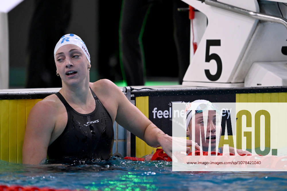 SWIMMING AUSTRALIAN TRIALS, Mollie OCallaghan (right) with Meg Harris (left) following the Women s 100m Freestyle on day 5 of the 2026 Australian Swimming Trials at Sydney Olympic Park Aquatic Centre in Sydney, Friday, June 12, 2026. ( NO ARCHIVING, SYDNEY NEW SOUTH WALES AUSTRALIA