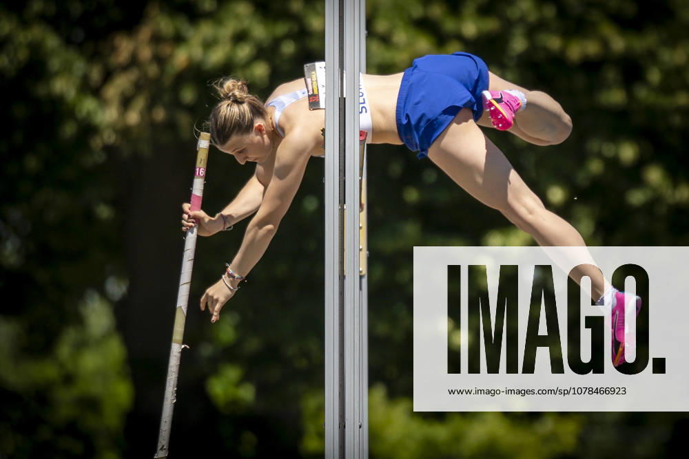 MANNHEIM, GERMANY - JUNE 13, 2026 : Liana Bolosova (SVK Slovakia) competing in the women’s U20 pole vault during the Juniorengala 2026 at Michael-Hoffmann-Stadion on June 13, 2026 in Mannheim, Germany. Baden-Wuerttemberg Germany