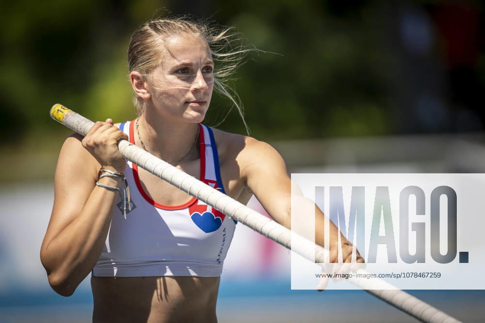 MANNHEIM, GERMANY - JUNE 13, 2026 : Renáta Bergstrom (SVK Slovakia) competing in the women’s U20 pole vault during the Juniorengala 2026 at Michael-Hoffmann-Stadion on June 13, 2026 in Mannheim, Germany. Baden-Wuerttemberg Germany