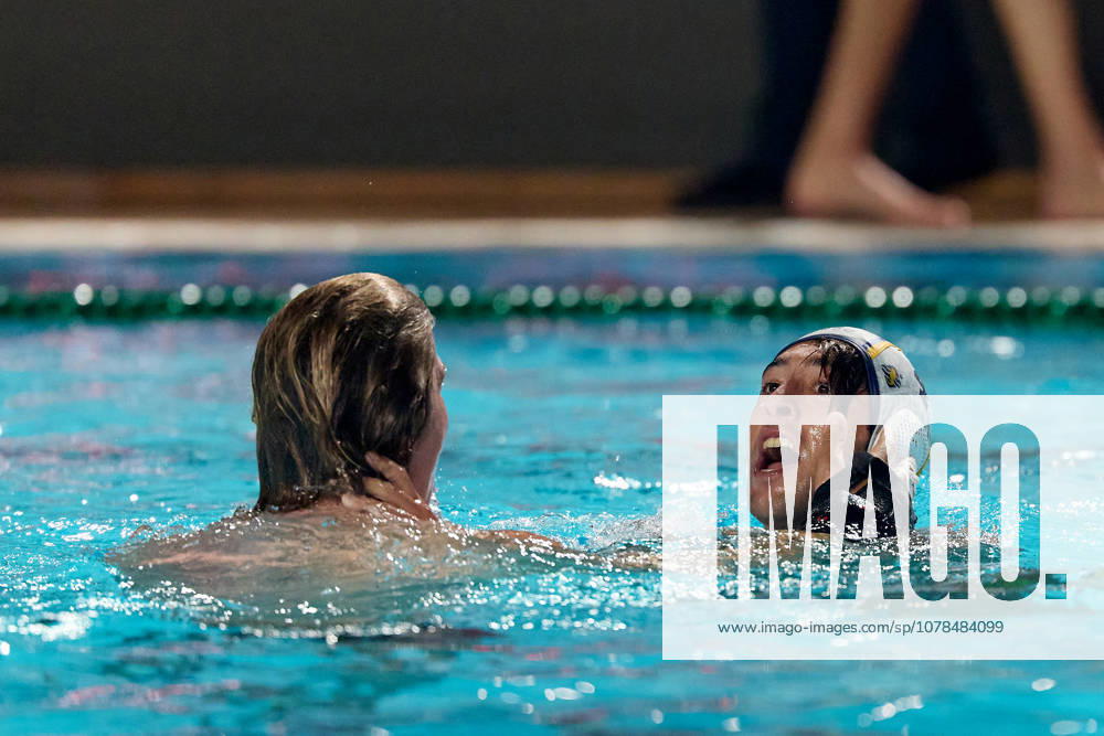 Marc Alls Ferrer (right) of Zodiac CNAB celebrates with a teammate after winning the European Aquatics Mens Water polo, Wasserball Champions League gold‘medal match against Pro Recco at the National Pool, Tal‘Qroqq, Malta, on 13 June 2026. Zodiac CNAB v Pro Recco - Mens Water Polo Men Champions League 2026 Final; EA_CL_2026_MLT