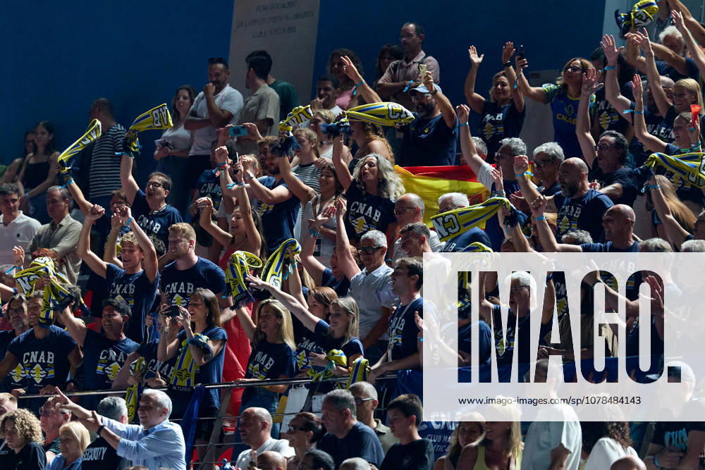 Zodiac CNAB fans celebrate their team winning the European Aquatics Mens Water polo, Wasserball Champions League gold‘medal match against Pro Recco at the National Pool, Tal‘Qroqq, Malta, on 13 June 2026. Zodiac CNAB v Pro Recco - Mens Water Polo Men Champions League 2026 Final; EA_CL_2026_MLT