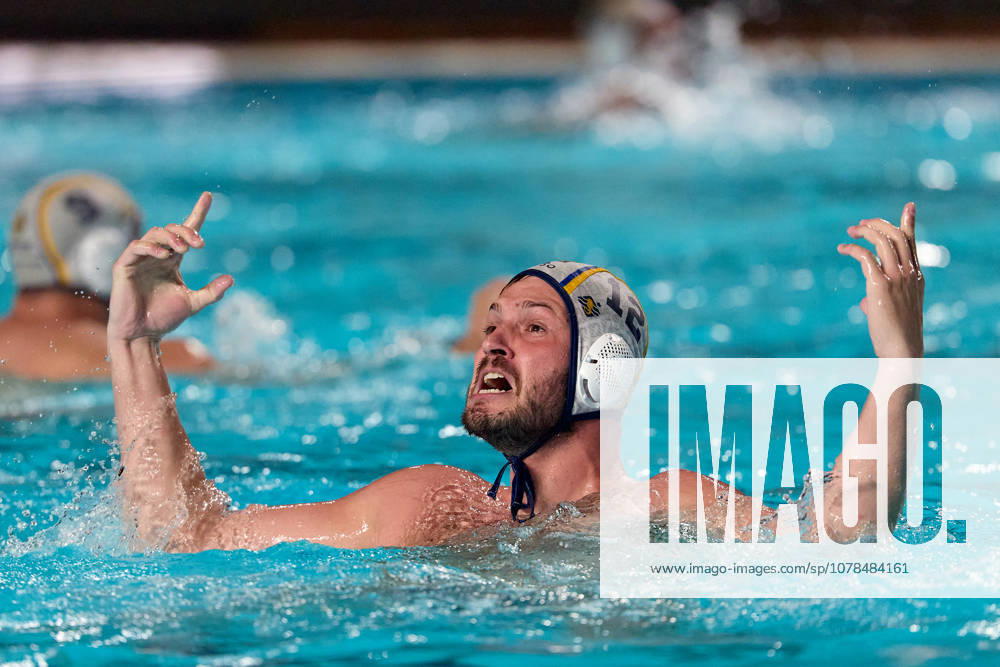 Alejandro Bustos Sanchez of Zodiac CNAB reacts in celebration after winning the European Aquatics Mens Water polo, Wasserball Champions League gold‘medal match against Pro Recco at the National Pool, Tal‘Qroqq, Malta, on 13 June 2026. Zodiac CNAB v Pro Recco - Mens Water Polo Men Champions League 2026 Final; EA_CL_2026_MLT
