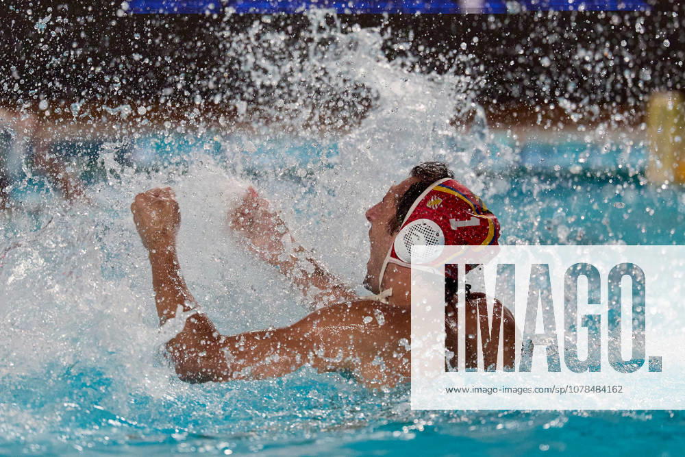 Unai Rubio Aguirre, goalkeeper of Zodiac CNAB reacts in celebration after winning the European Aquatics Mens Water polo, Wasserball Champions League gold‘medal match against Pro Recco at the National Pool, Tal‘Qroqq, Malta, on 13 June 2026. Zodiac CNAB v Pro Recco - Mens Water Polo Men Champions League 2026 Final; EA_CL_2026_MLT