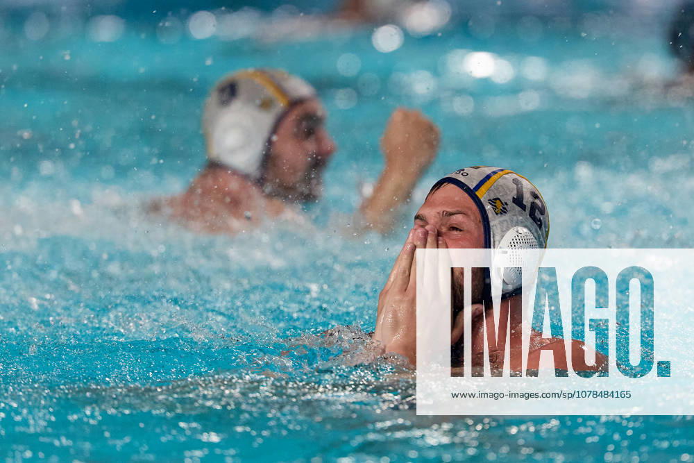 Alejandro Bustos Sanchez of Zodiac CNAB reacts in celebration after winning the European Aquatics Mens Water polo, Wasserball Champions League gold‘medal match against Pro Recco at the National Pool, Tal‘Qroqq, Malta, on 13 June 2026. Zodiac CNAB v Pro Recco - Mens Water Polo Men Champions League 2026 Final; EA_CL_2026_MLT
