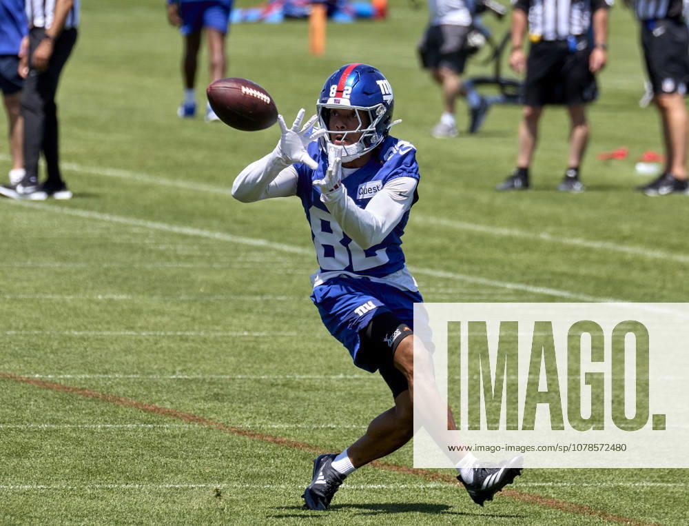 New York Giants wide receiver Calvin Austin lll (82) during minicamp held at the Quest Diagnostics Training Center in East Rutherford, New Jersey. CSM NFL, American Football Herren, USA 2026: NY Giants Minicamp June 09 - ZUMAc04_ 20260616_zma_c04_003