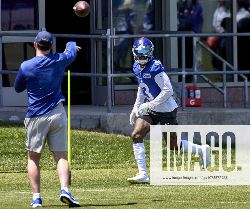 New York Giants wide receiver Odell Beckham, Jr (3) during minicamp held at the Quest Diagnostics Training Center in East Rutherford, New Jersey. CSM NFL, American Football Herren, USA 2026: NY Giants Minicamp June 09 - ZUMAc04_ 20260616_zma_c04_006