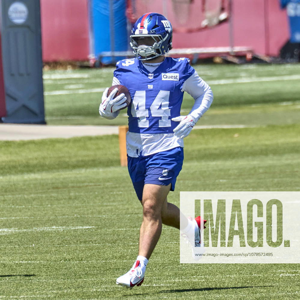 New York Giants running back Cam Skattebo (44) during minicamp held at the Quest Diagnostics Training Center in East Rutherford, New Jersey. CSM NFL, American Football Herren, USA 2026: NY Giants Minicamp June 09 - ZUMAc04_ 20260616_zma_c04_007
