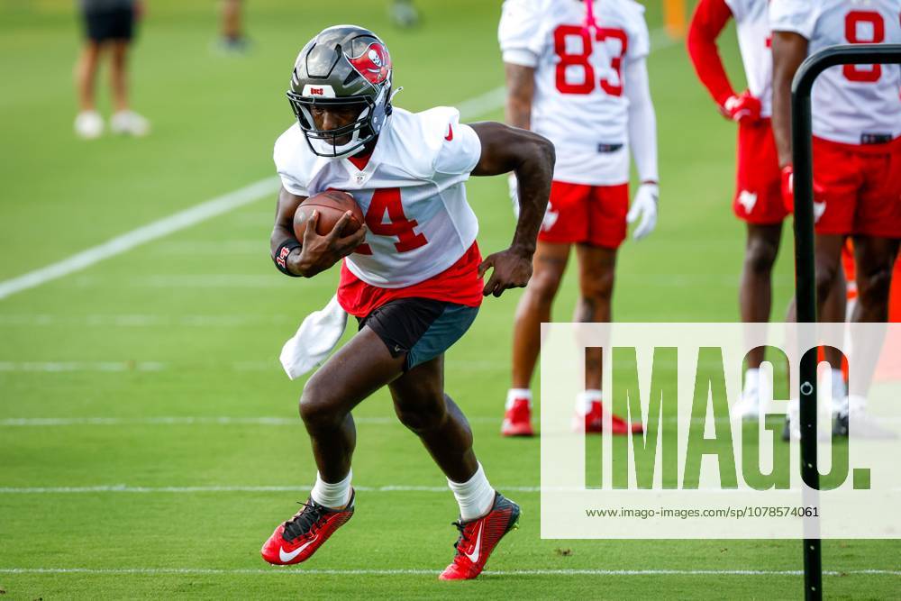 Tampa Bay Buccaneers wide receiver Chris Godwin Jr. (14) runs after he catches a pass during mandatory mini-camp at the AdventHealth Training Center in Tampa on Tuesday, June 16, 2026. Tampa USA - ZUMAs70_ 0859278613st