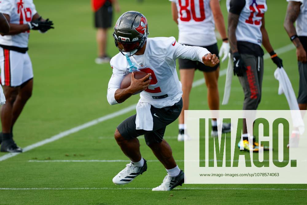 Tampa Bay Buccaneers wide receiver Emeka Egbuka (2) runs after he catches a pass during mandatory mini-camp at the AdventHealth Training Center in Tampa on Tuesday, June 16, 2026. Tampa USA - ZUMAs70_ 0859278626st
