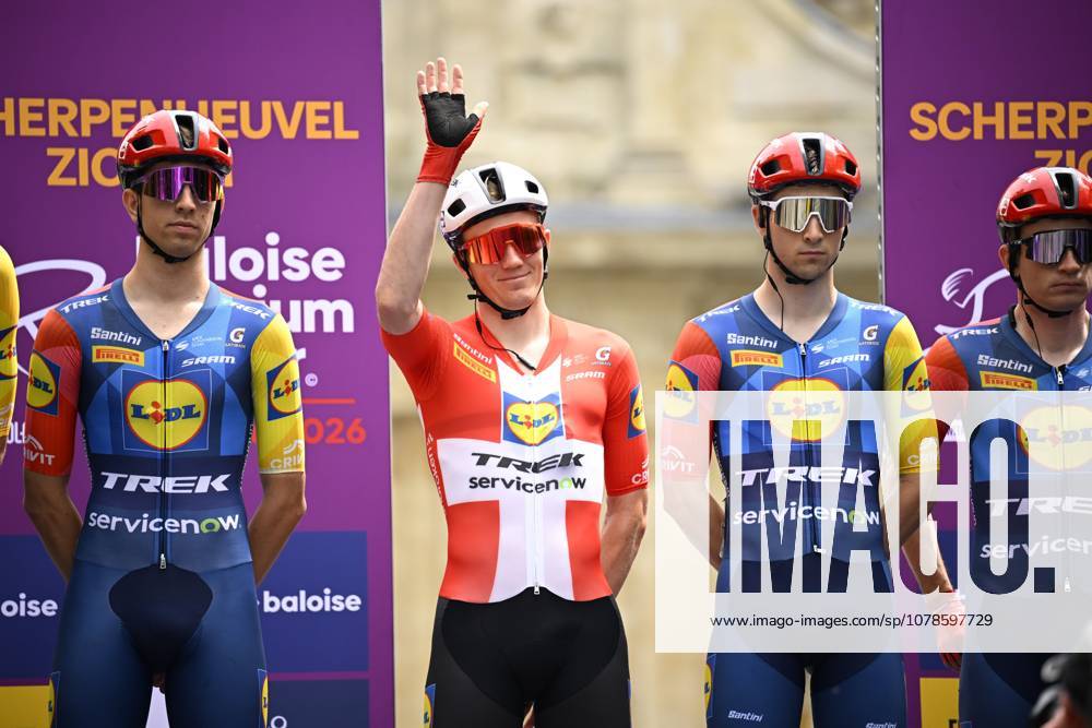 Baloise Belgium Tour 2026 Stage 1 SCHERPENHEUVEN-ZICHEM, BELGIUM - JUNE 17 : Kragh Andersen Soren (DEN) of Lidl - Trek during stage 1 of the 95th edition of Baloise Tour of Belgium an UCI ProSeries 2.Pro cycling road race stage for Men Elite of 187.9 km with start in Scherpenheuven-Zichem and finish in Scherpenheuven-Zichem on June 17, 2026 in Scherpenheuven-Zichem, Belgium, 17 06 2026 ( Motordriver Stephan Boone - Scherpenheuven-Zichem Belgium