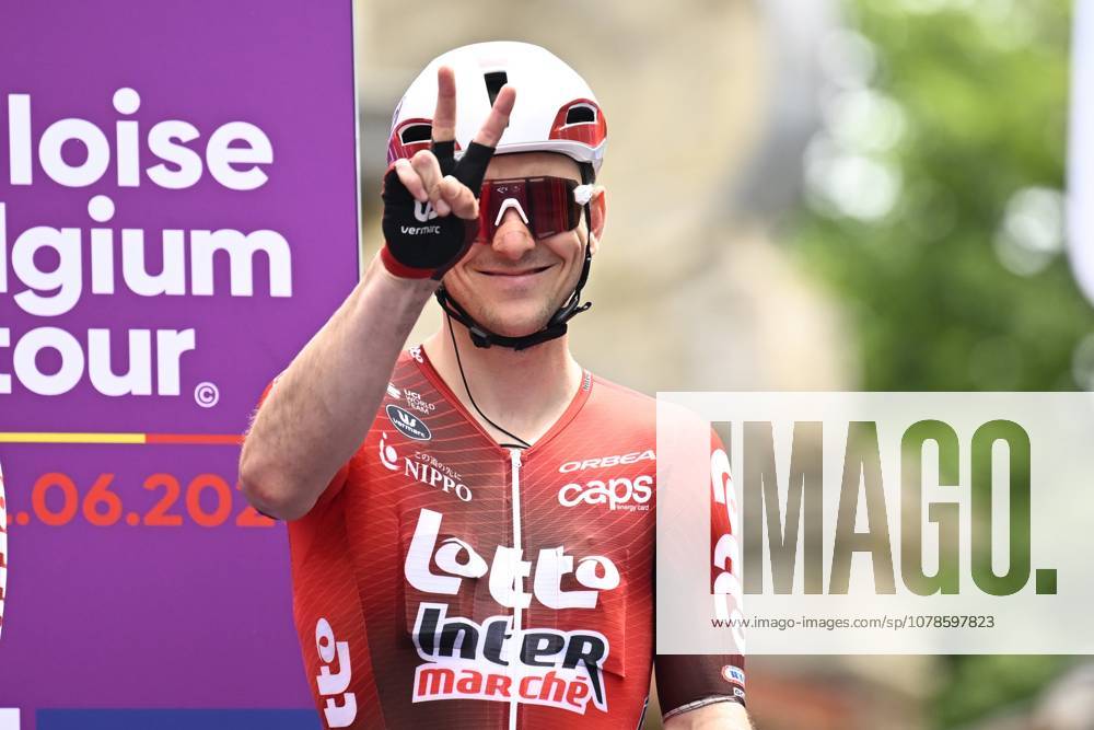 Baloise Belgium Tour 2026 Stage 1 SCHERPENHEUVEN-ZICHEM, BELGIUM - JUNE 17 : De Buyst Jasper (BEL) of Lotto Intermarche during stage 1 of the 95th edition of Baloise Tour of Belgium an UCI ProSeries 2.Pro cycling road race stage for Men Elite of 187.9 km with start in Scherpenheuven-Zichem and finish in Scherpenheuven-Zichem on June 17, 2026 in Scherpenheuven-Zichem, Belgium, 17 06 2026 ( Motordriver Stephan Boone - Scherpenheuven-Zichem Belgium